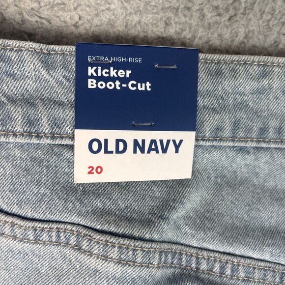 Old Navy Kicker Bootcut Jeans Womens Size 20 Light Wash Secret Smooth Pockets - Picture 9 of 10